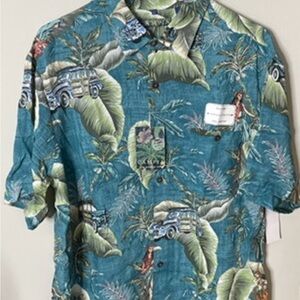Campia Moda HawaiianTropical Button Down Short Sleeve Shirt Men’s Large NEW NWT